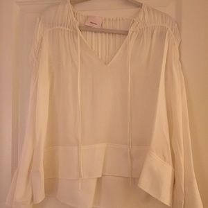 Sheer white blouse